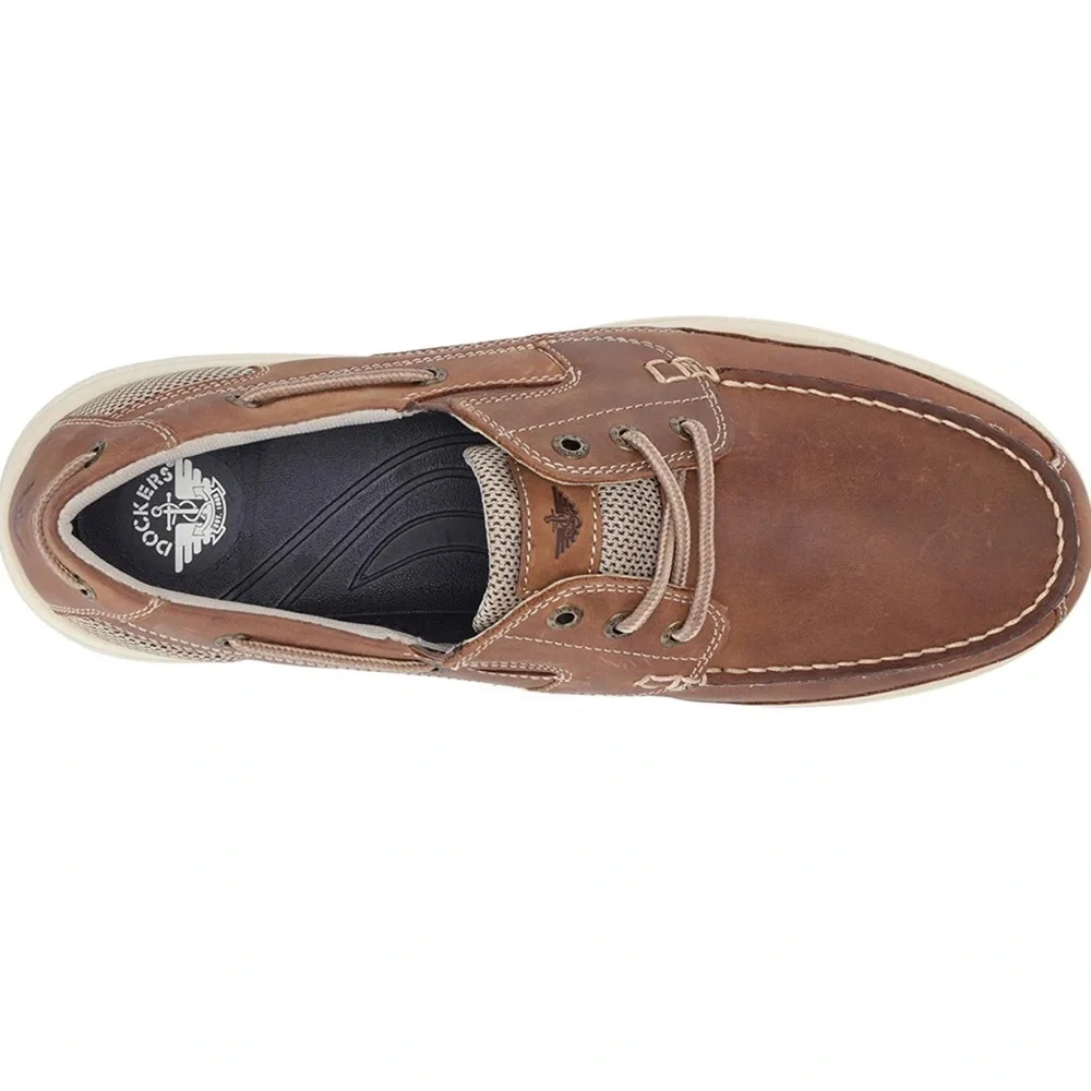 Dockers Mens Beacon Genuine Leather Casual Classic Boat Shoe with NeverWet